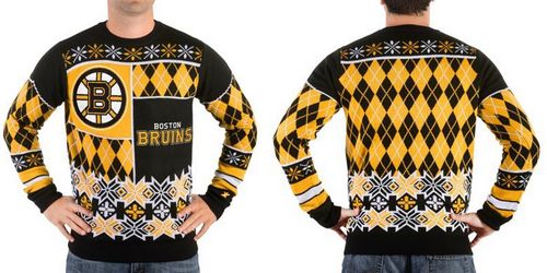 Boston Bruins Men's NHL Ugly Sweater - Click Image to Close